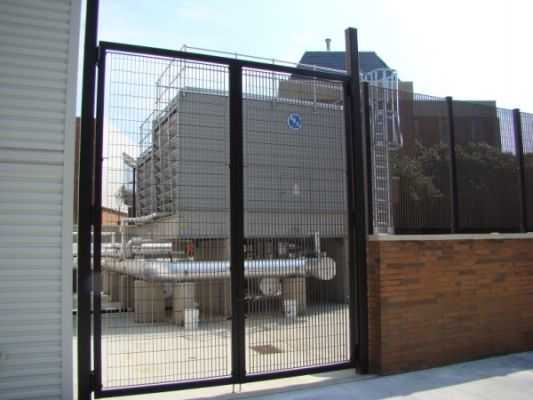 EQUIPMENT ENCLOSURE STEEL FENCE AND GATE