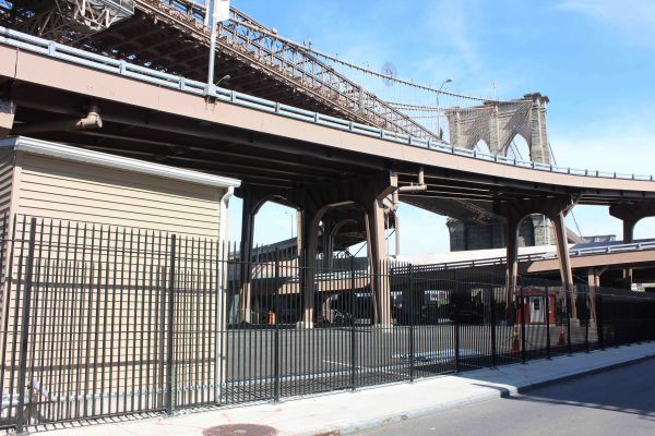 Brooklyn Bridge Complex Protected with Aluminum Picket Fence 