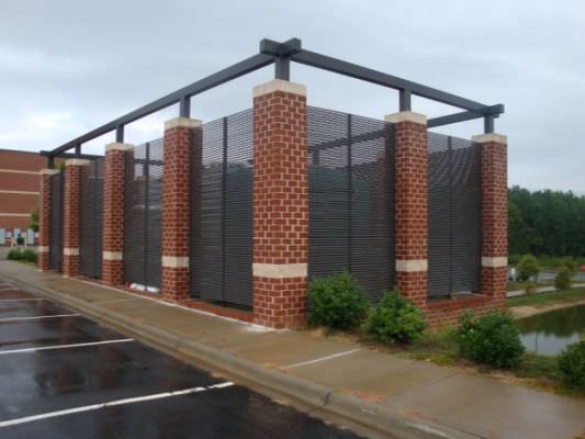 FIXED LOUVER STEEL FENCE ENCLOSURE