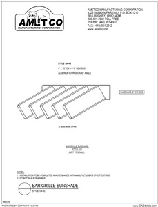 Style 104-45 Sunshades CAD Drawing
