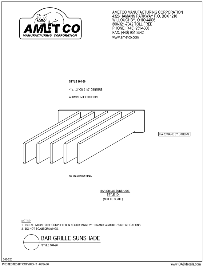 Aluminum Sun Shades | Ametco Manufacturing