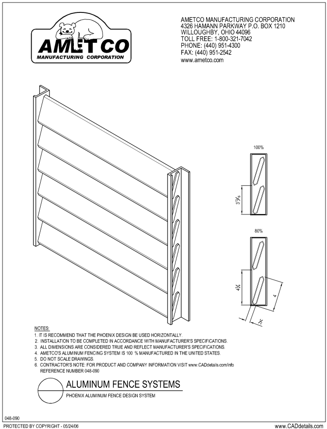 Phoenix® Aluminum Fence Design