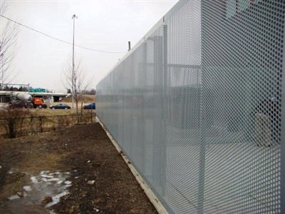 PERFORATED ALUMINUM FENCE AT LORAIN COMMUNITY COLLEGE 015